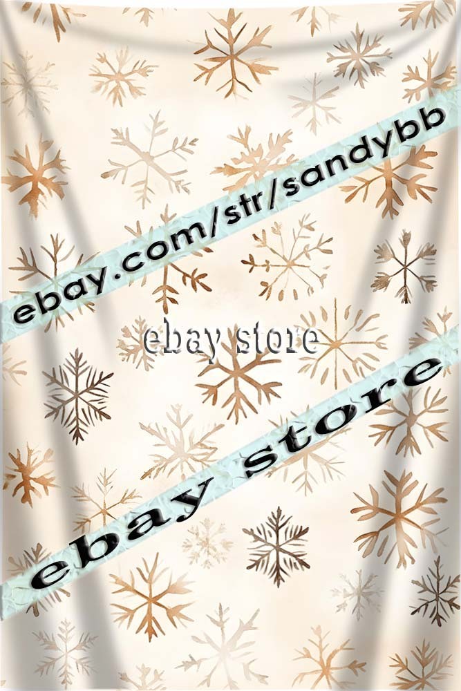 Snowflake Pattern tapestry soft neutral winter aesthetic 39X59 in
