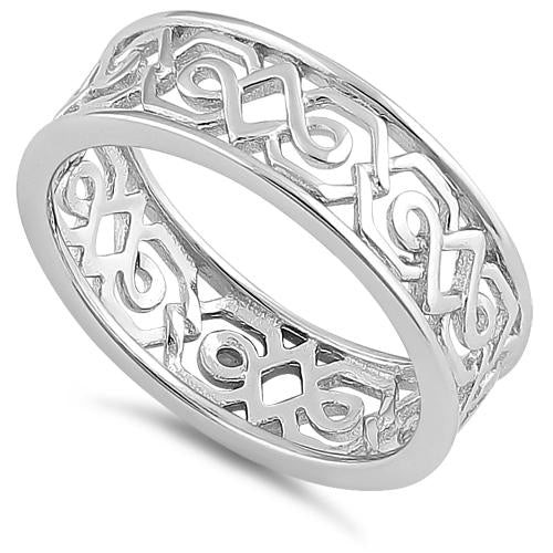 925 Sterling Silver Unique Patterns Ring
