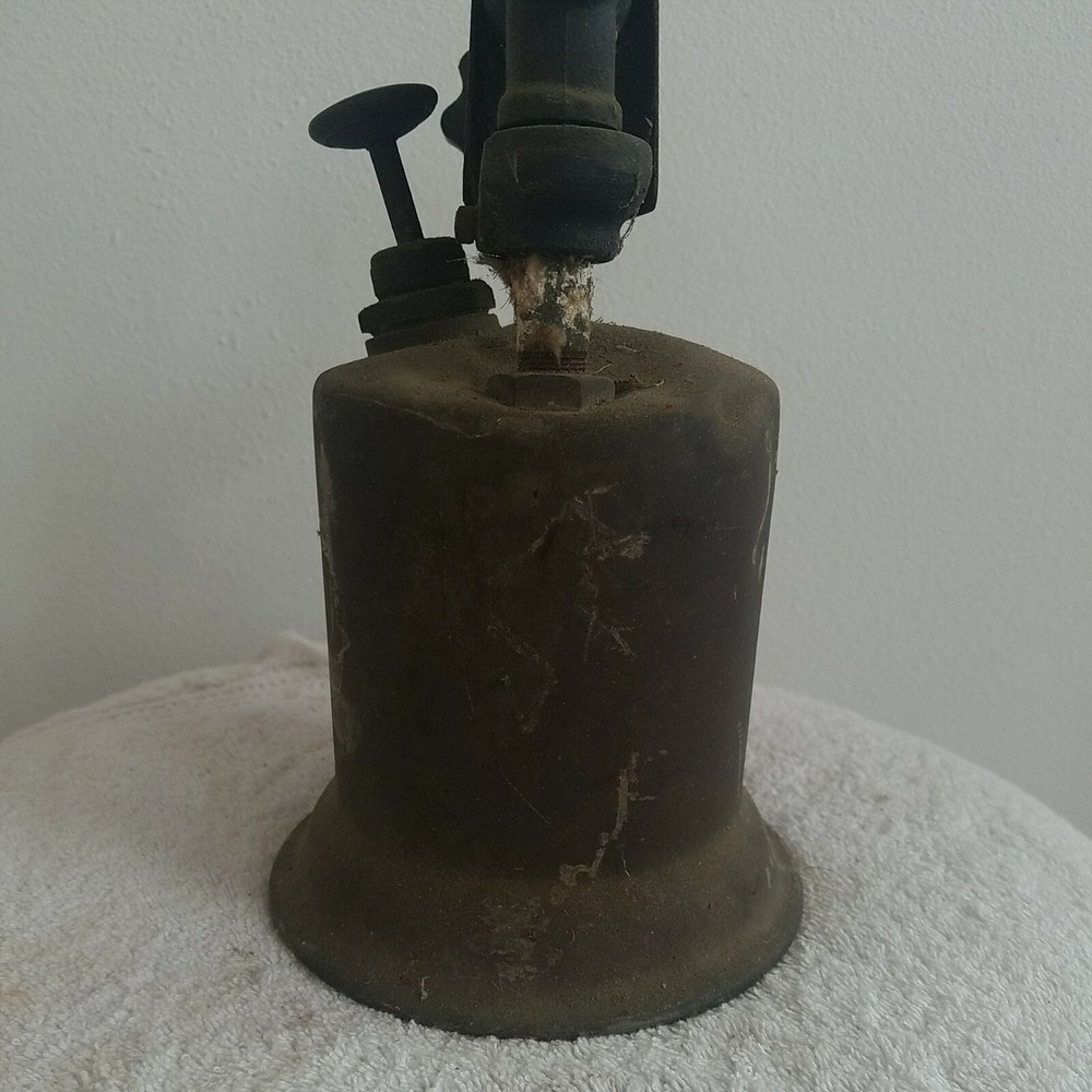 Vintage Clayton Lambert Blow Torch With Wood Handle