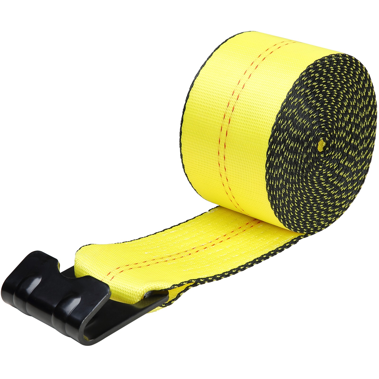 VEVOR Truck Straps Winch Straps 4"x30' with Flat Hook for Towing 10 Pack Yellow
