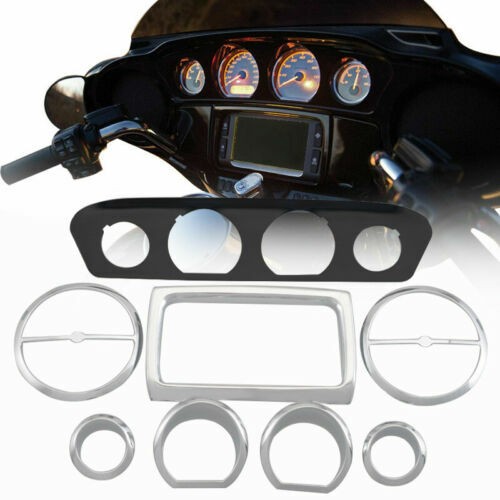 Inner Fairing Trim Gauge Radio Bezel For Harley Touring Electra Street Tri Glide