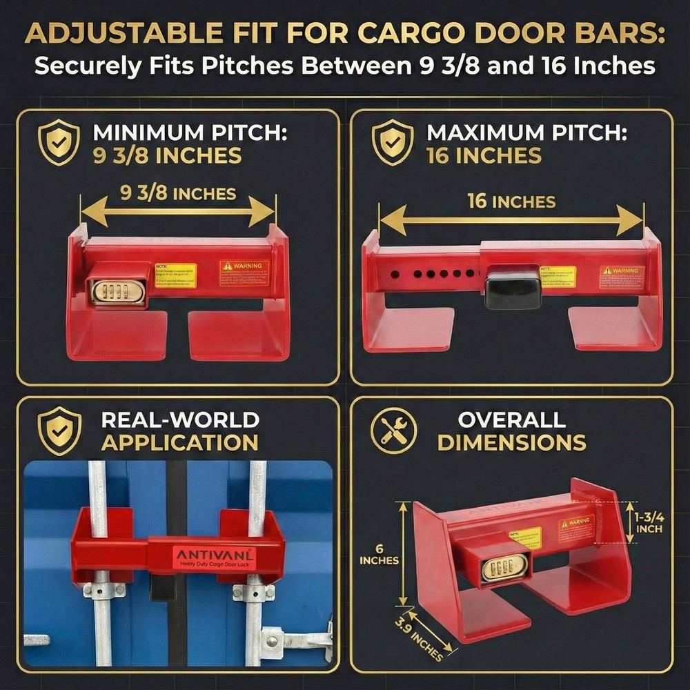 Antivanl Shipping Container Locks Heavy Duty with Combination Lock, Maximum Secu