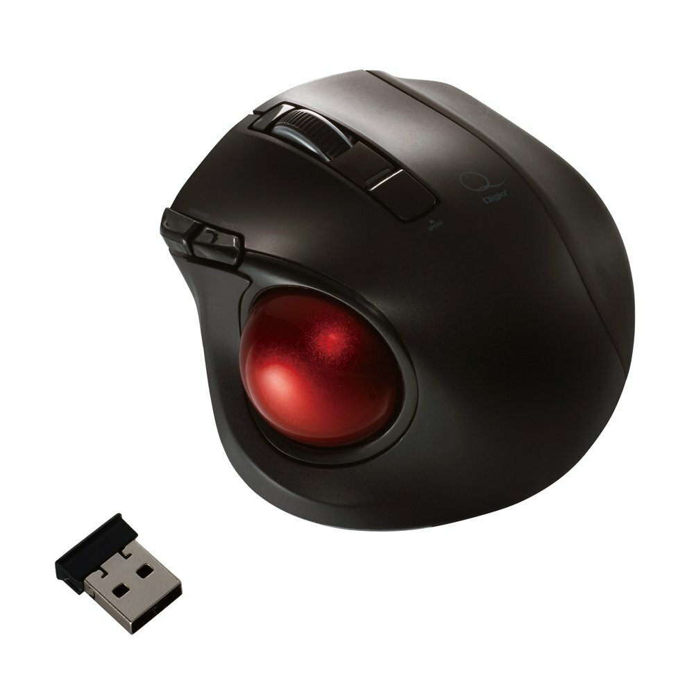 Nakabayashi Digio 2 Q Minimal Trackball Bluetooth Mouse Quiet 5 Button black