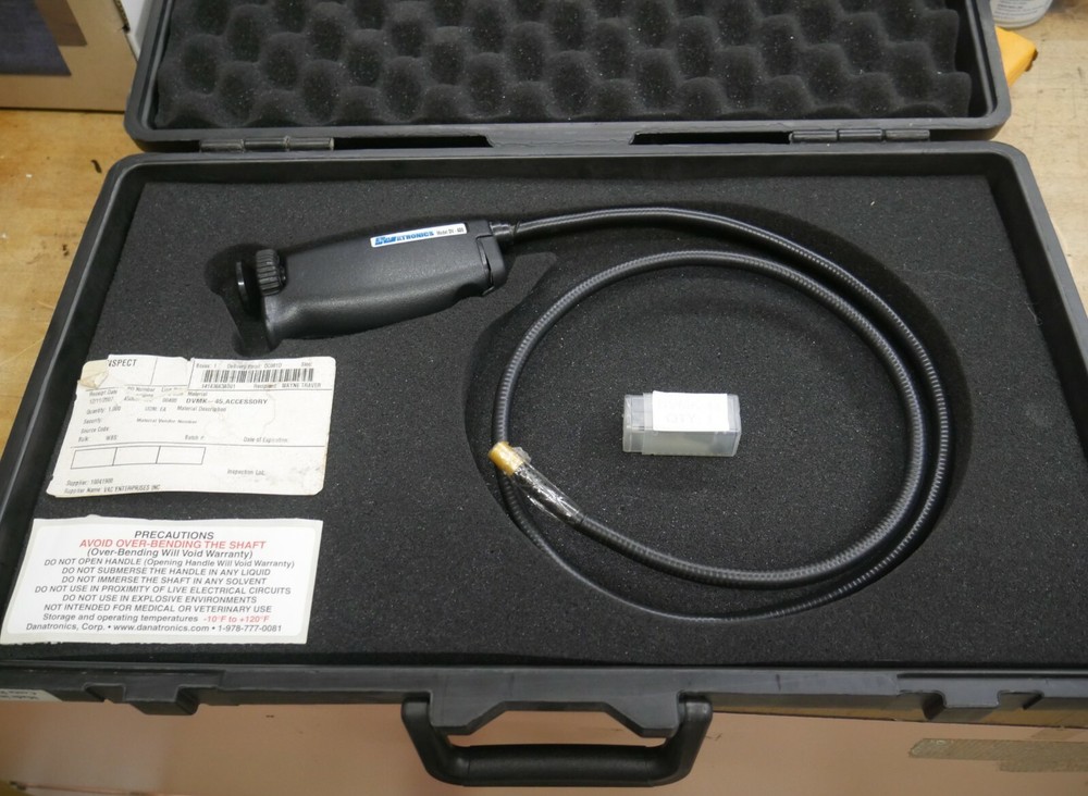 DANATRONICS PIPE CAMERA DV-480 WITH DVMK-45 ATTACHMENT ; CASE USED FREE SHIP