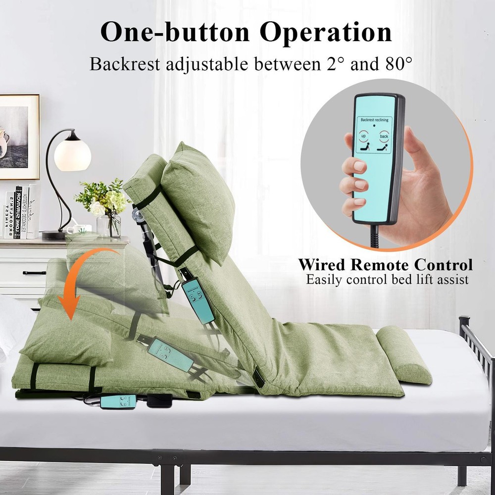 Electric Lifting Bed Backrest 2-80° Adjustable Back Rest Support For Elderly