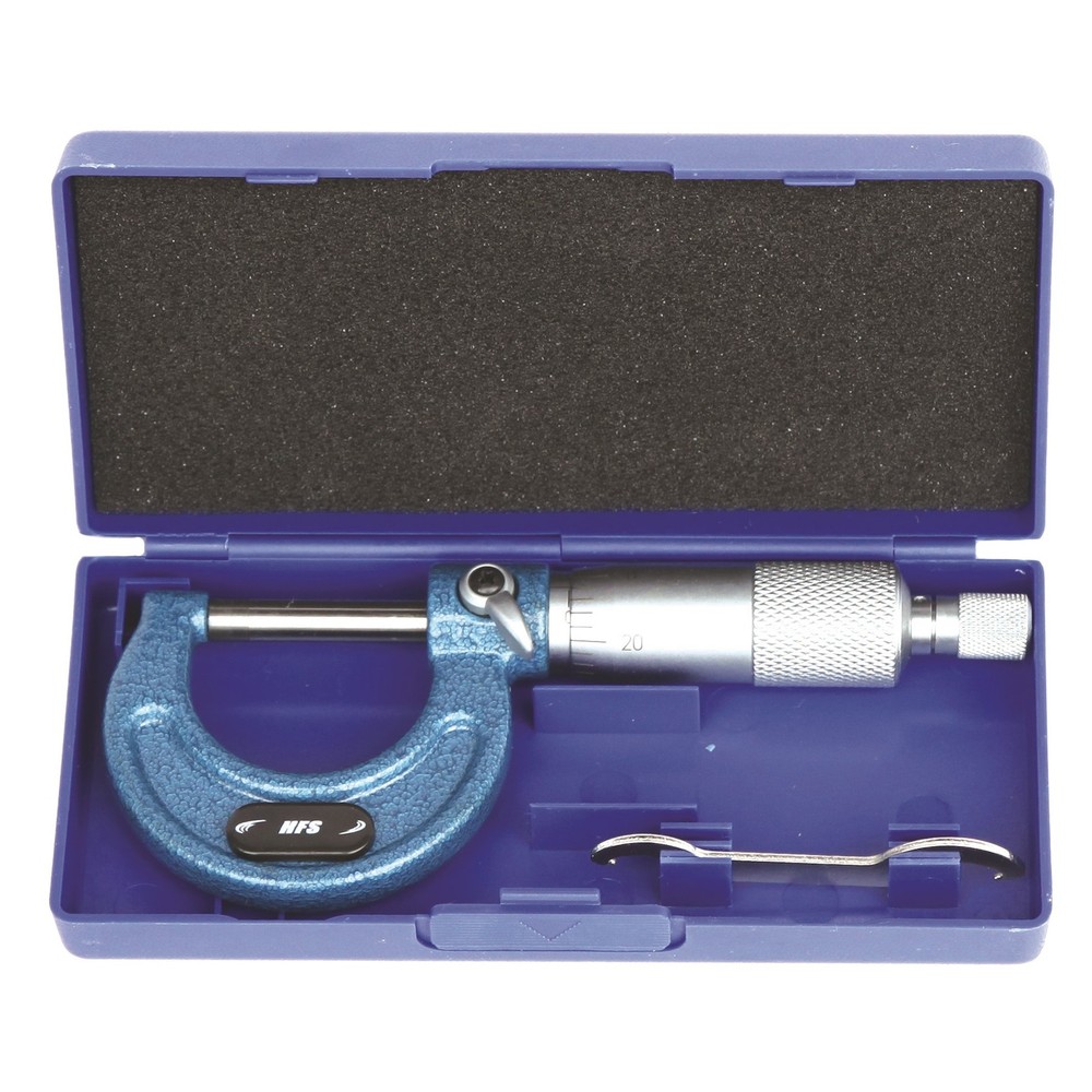 HFS(R) 0-1" x 0.0001" Solid Metal Frame Outside Micrometer (Plastic Case)