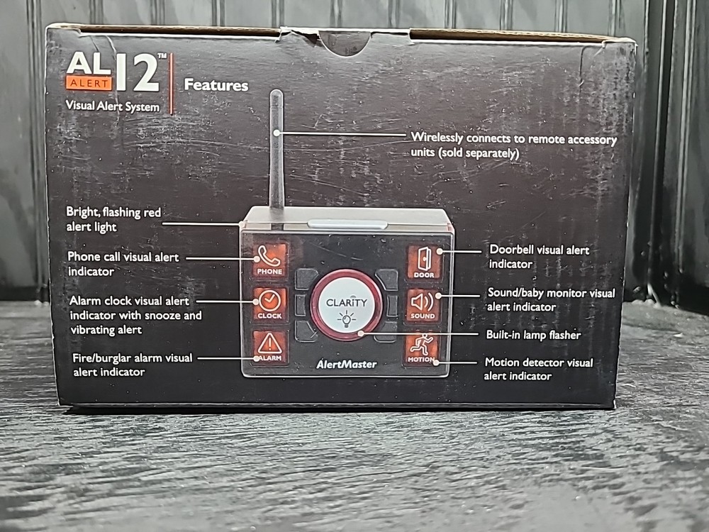 Clarity AlertMaster Visual Alert AL10 Base System AL12 Remote Receiver
