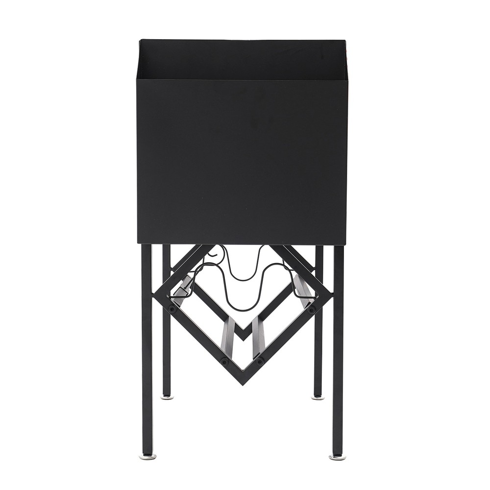 Modern Large Record Storage Rack Double Record Rack, Floor-standing Record Rack
