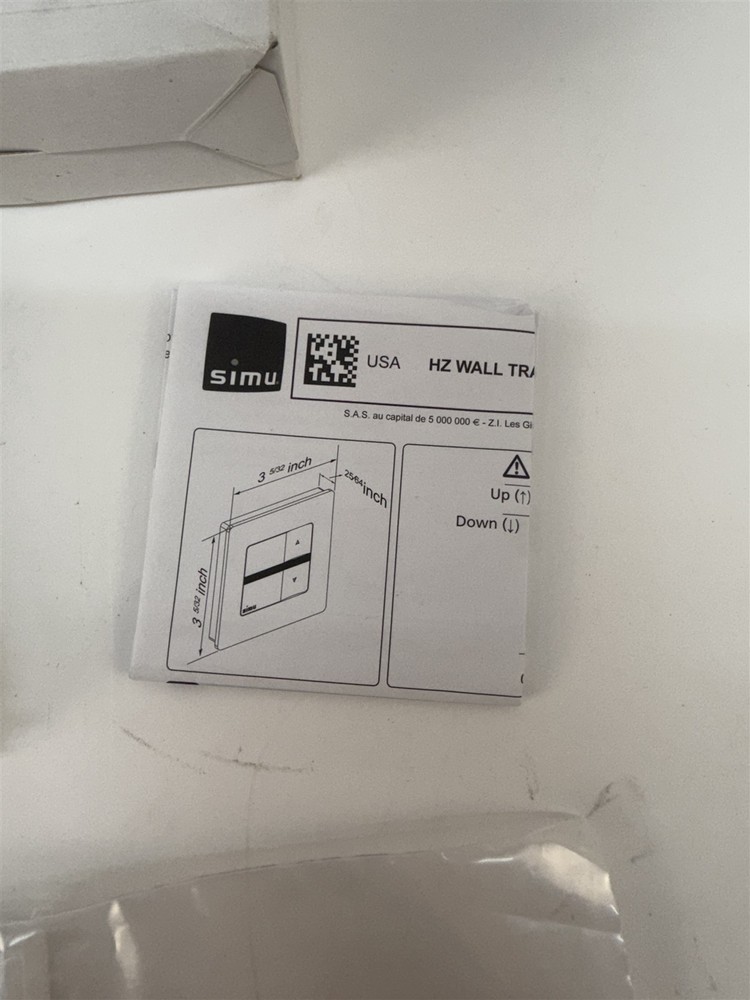 Simu Hz Surface Mounted Wireless Wall Switch, 1 channel (white) 2008577