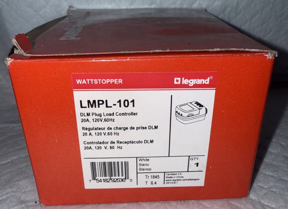 WattStopper  Legrand LMPL-101 Digital Plug Load Controller 20A, 120V, 60Hz