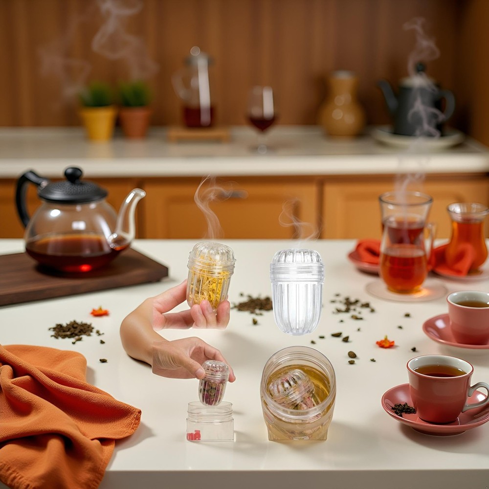 1Pc Clear Tea Infuser Ball,Plastic Mesh Tea Ball, Tea Infuser Strainer Filter...