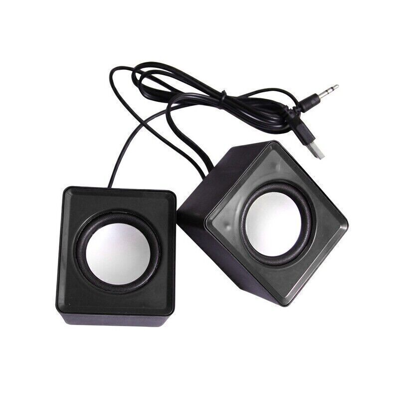 3.5mm Jack USB Wired Computer Speaker Stereo For PC Laptop Notebook Desktop FFpR