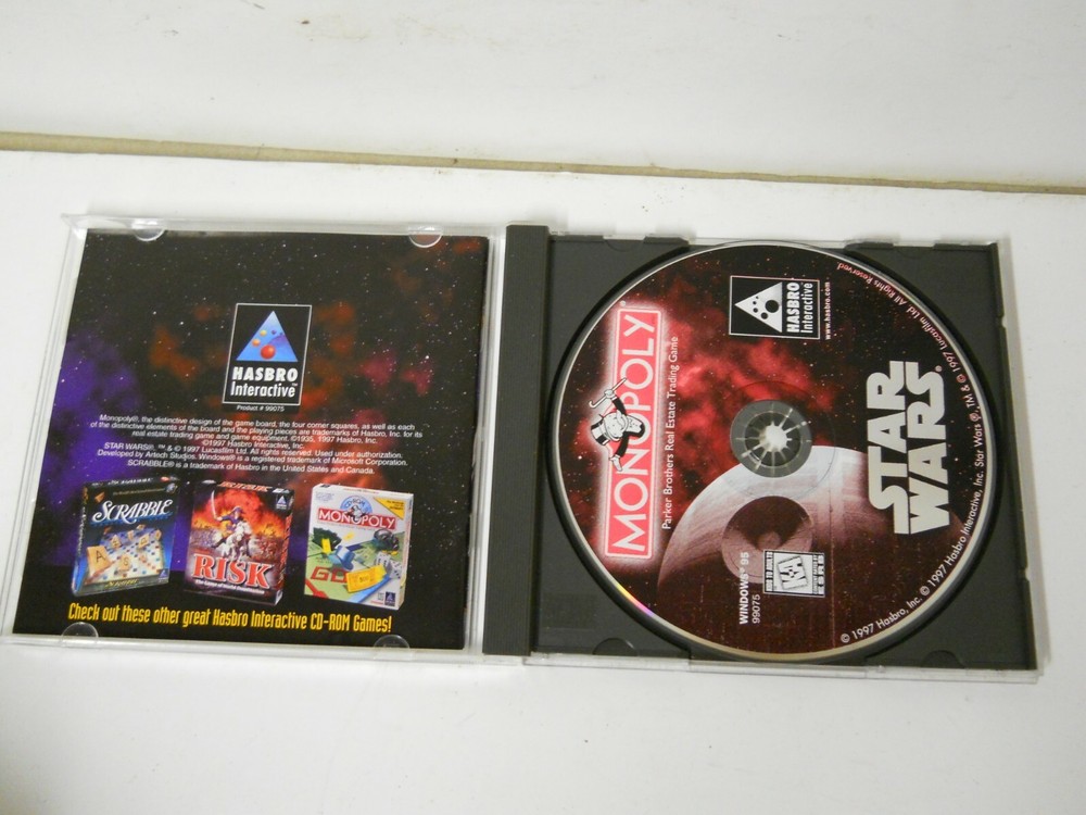 Monopoly Star Wars PC CD-ROM Edition WIN 95 Hasbro Interactive Video Game