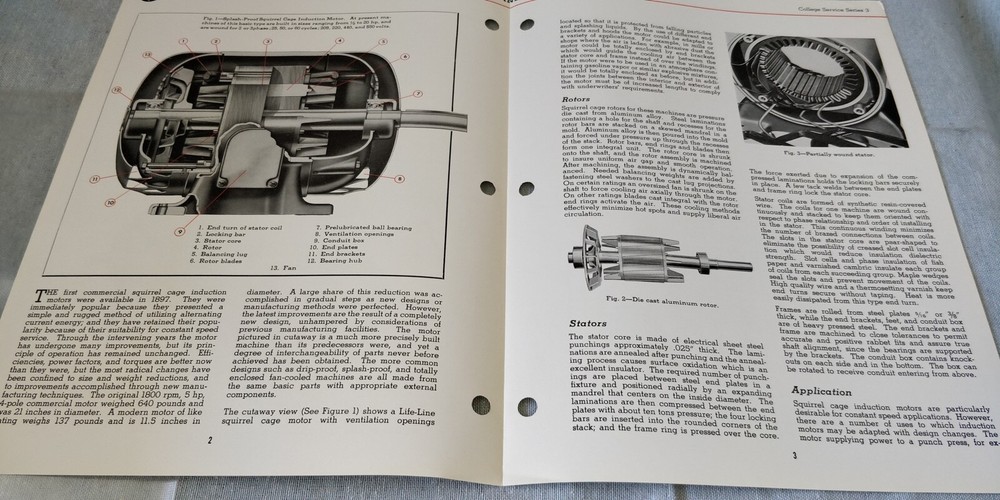 1951 ~ Westinghouse ~ Squirrel Cage Induction Motors ~ Catalog Technical Data