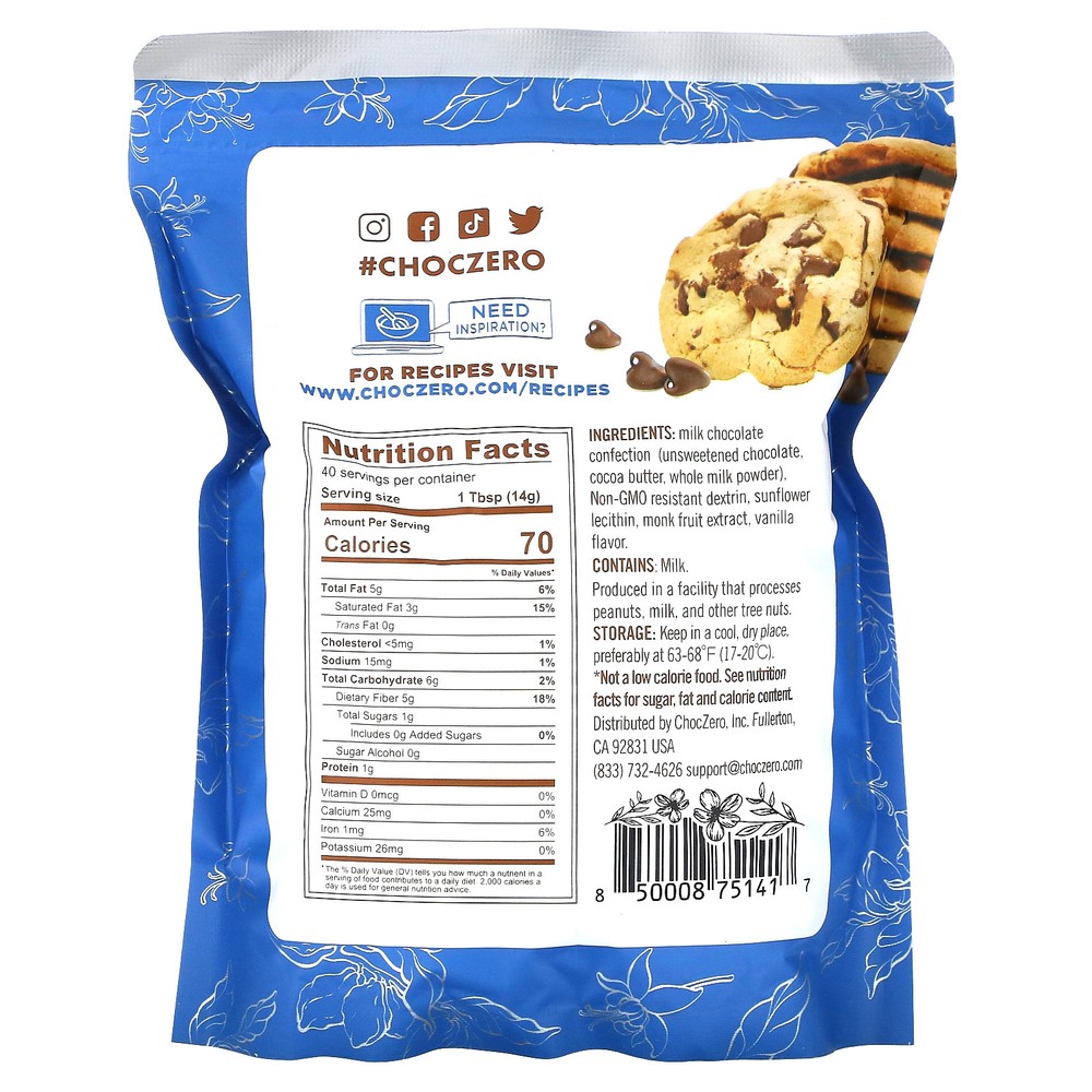 Baking Chips, Milk Chocolate, 20 oz (560 g)