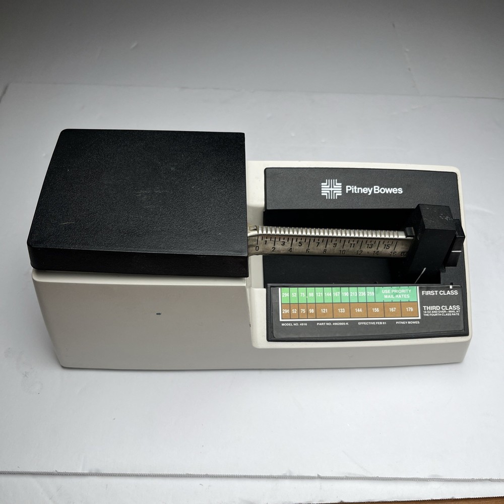 Vintage Pitney Bowes Model #4916 First & Third Class Postage Scale Made Canada