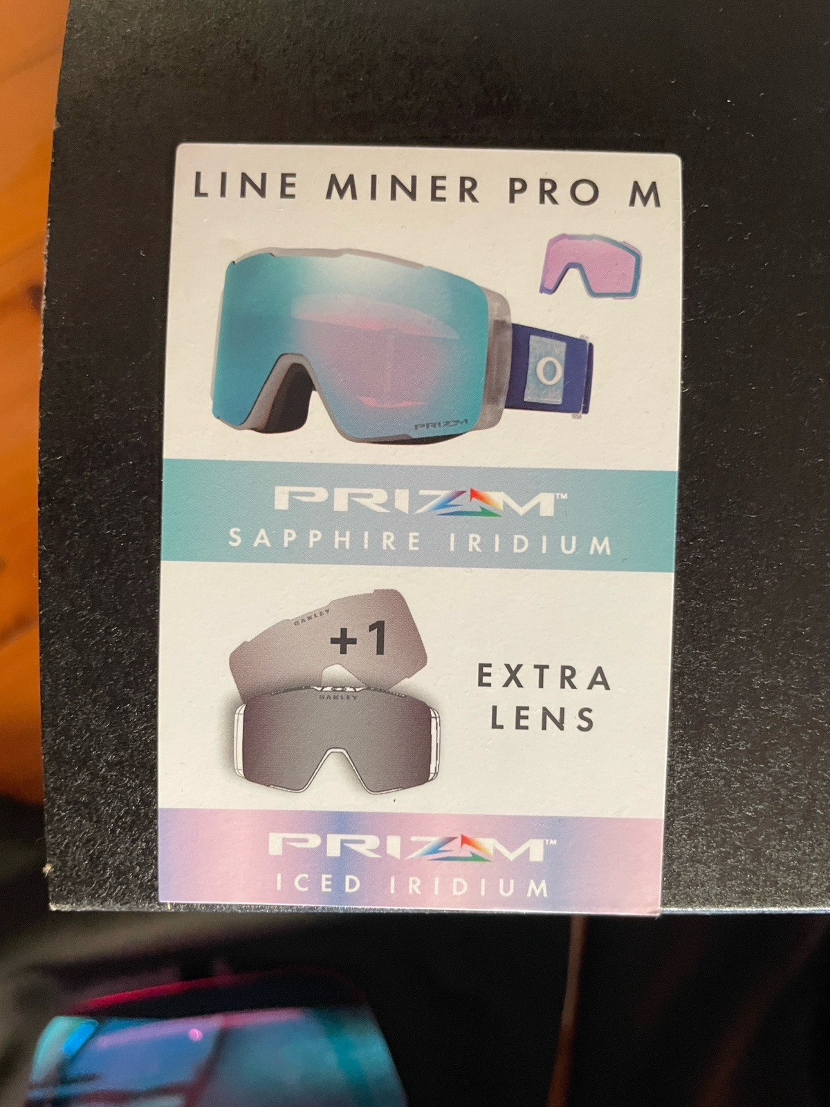 Oakley Line Miner Pro M Snow Goggles Sapphire prizm + Iced iridium