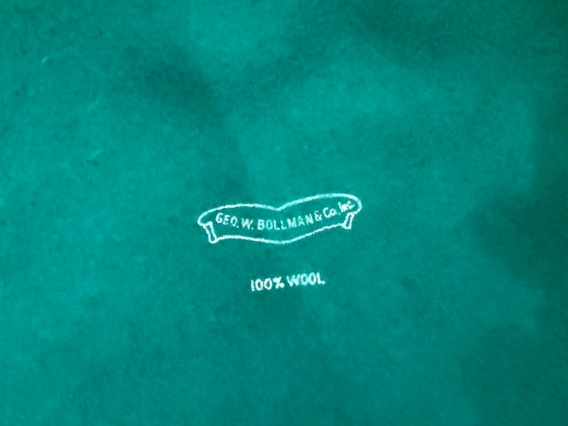 Vintage Geo.W. Bollman Women's Felt Hat With Veil 100% Wool Green with Black