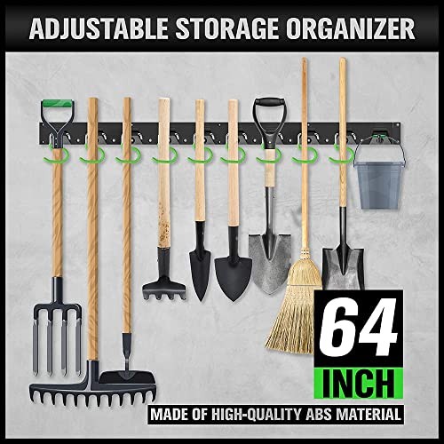 SWANLAKE Plastic 64 Inch Adjustable Storage System, Wall Mounted Adjustable 64"