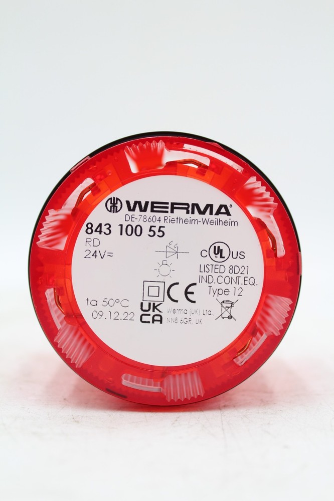 Werma 843 100 55 Red LED Stack Light 24V AC/DC