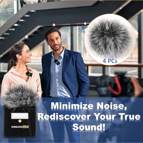 4PCS Windscreen/Pop Filter for (2nd Gen) Rode Wireless Go II 4PCs-Gray