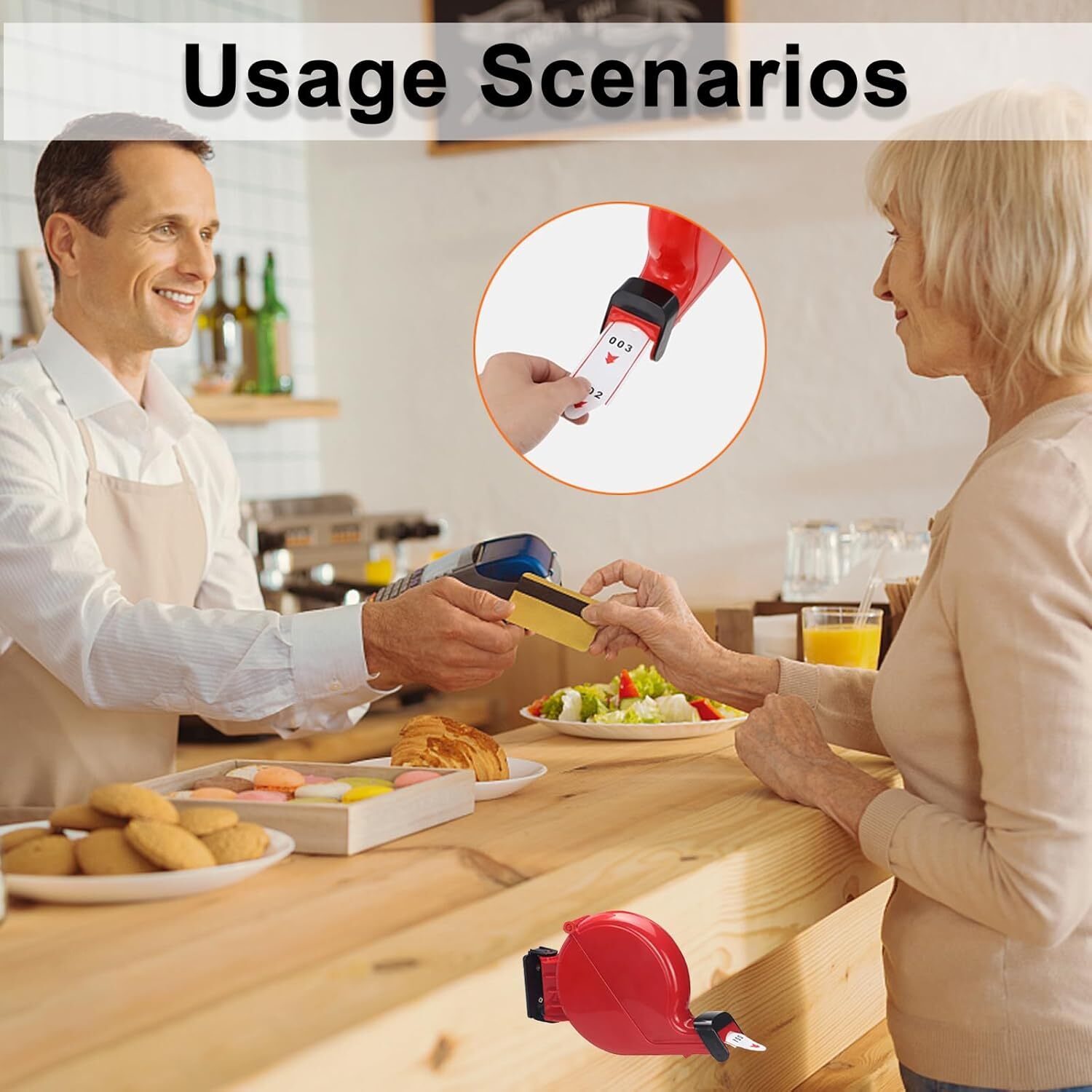 Take a Number Dispenser Ticket Dispenser Ticket Number Dispenser with 1 Roll 3 2