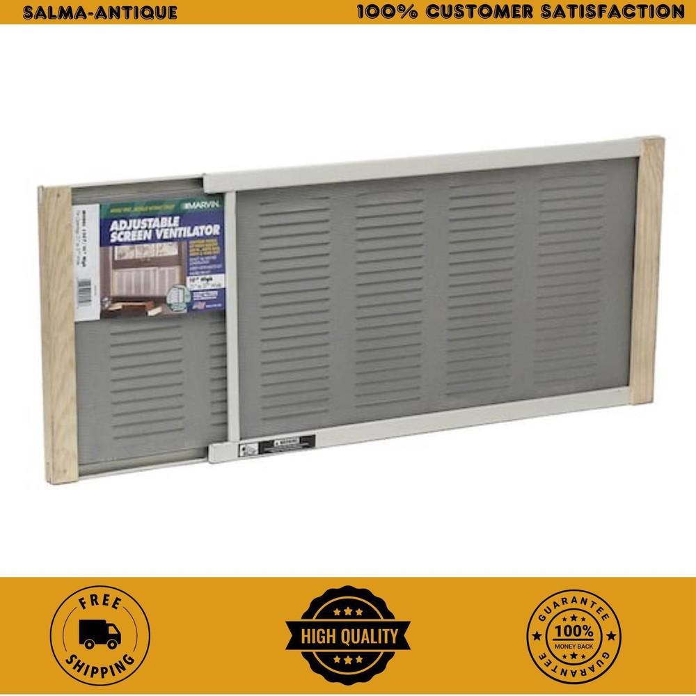 Adjustable Vented Metal Window Mesh Bug Screen Ventilator Sliding Louver 10"x37"