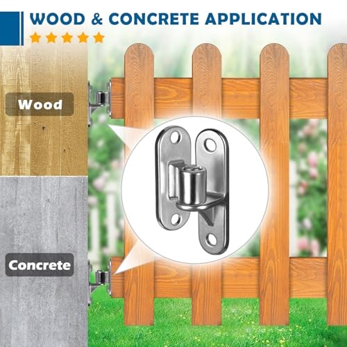 Gate Hinges Heavy Duty Gate Hinges, 4Pack(8Pcs) 4Pack(8pcs) without screws