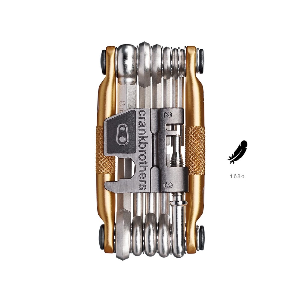 17 Function Bicycle Multi Tool Gold Compact Maintenance Repair Kit One Size