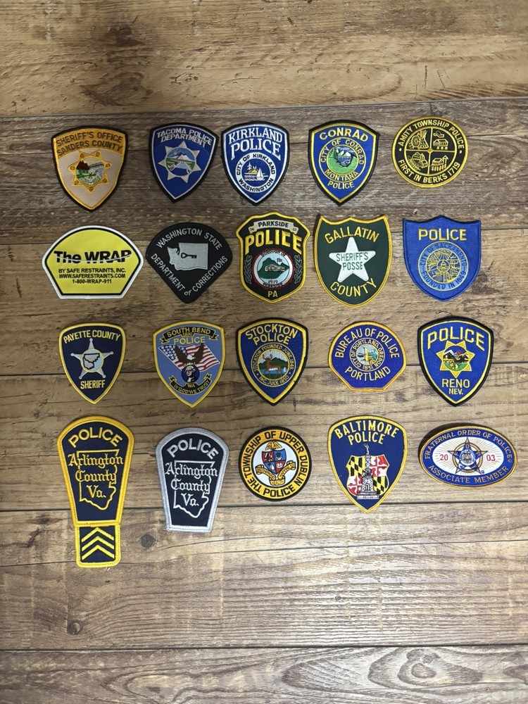 Law Enforcement Patch Collection Various States Agencies