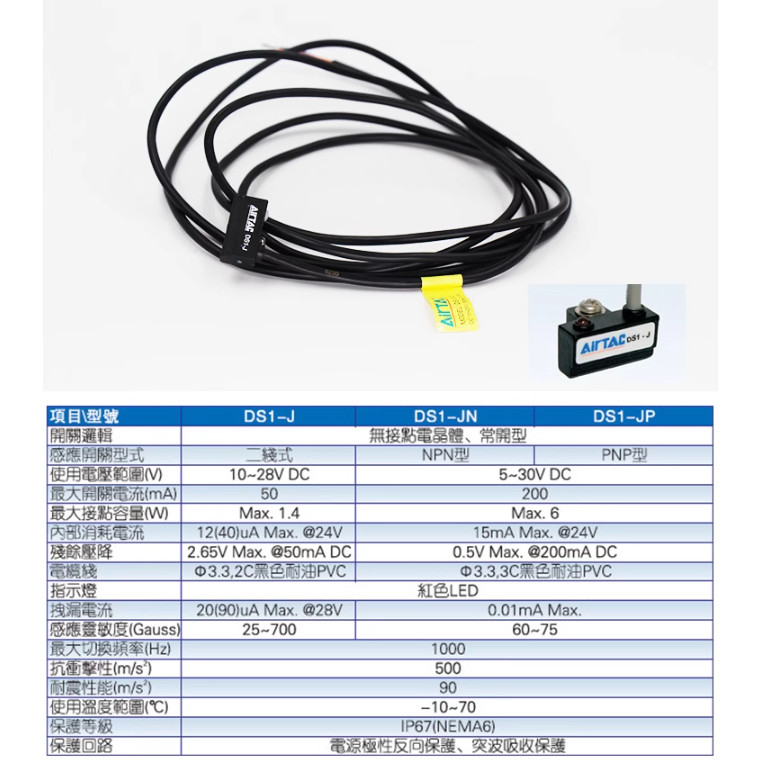 1PC New AirTac Magnetic induction switch CS1-M （Straight insert type） #LL