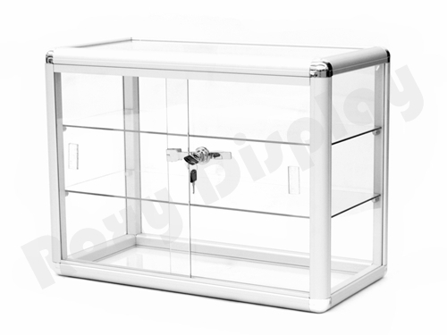 Glass Countertop Display Case Store Fixture Showcase with front lock #SC-KDTOP
