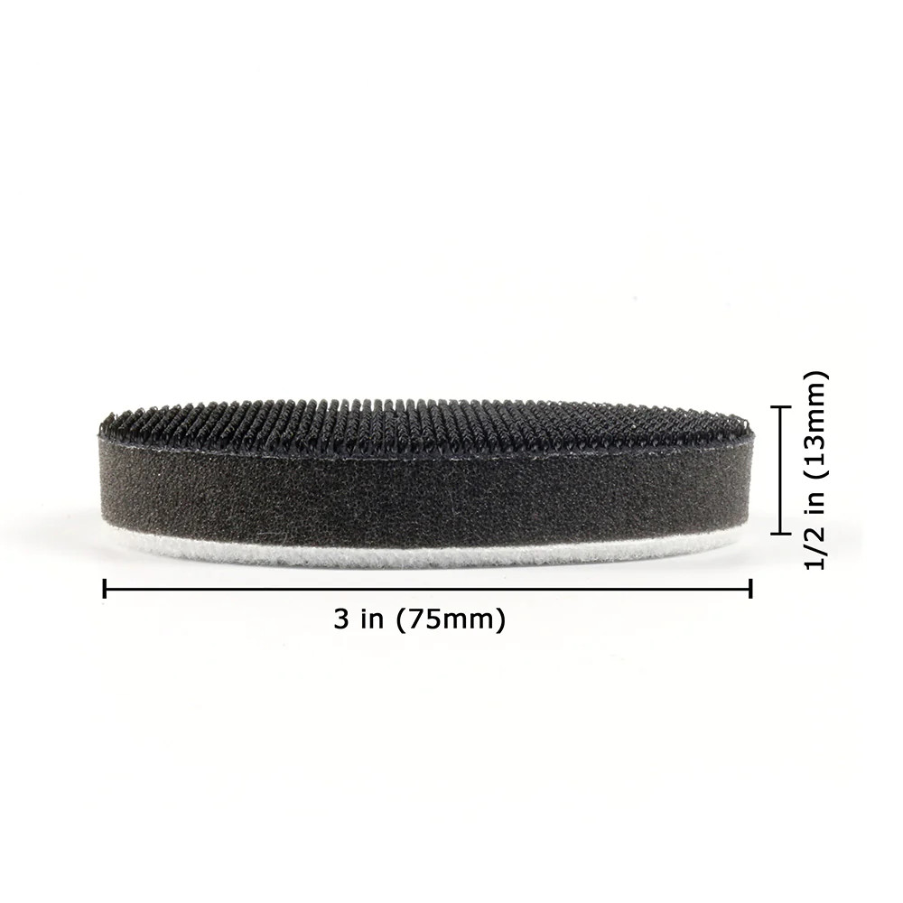 3" Hook and Loop Soft Interface Pad for Sanding Curved Surfaces, Hurricane