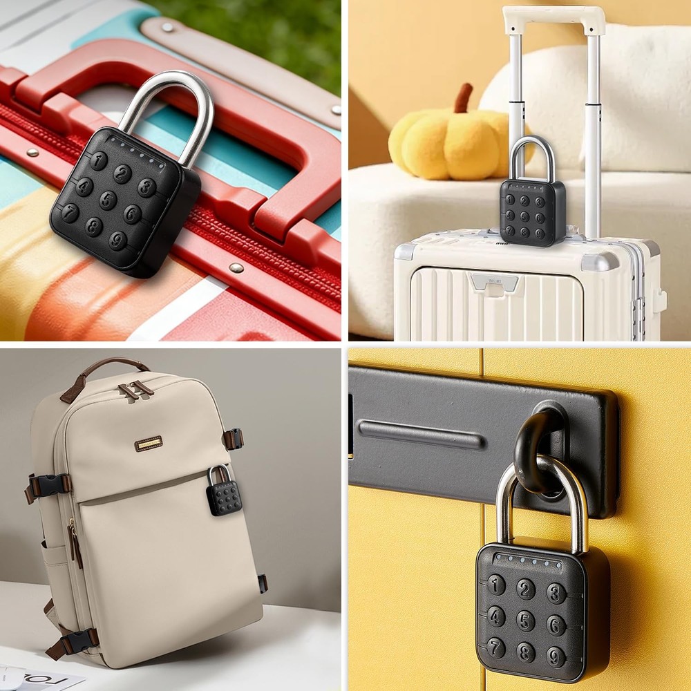 Combination Lock Locks Smart Padlock with APP Keypad Codes Lock for Gym, Scho...