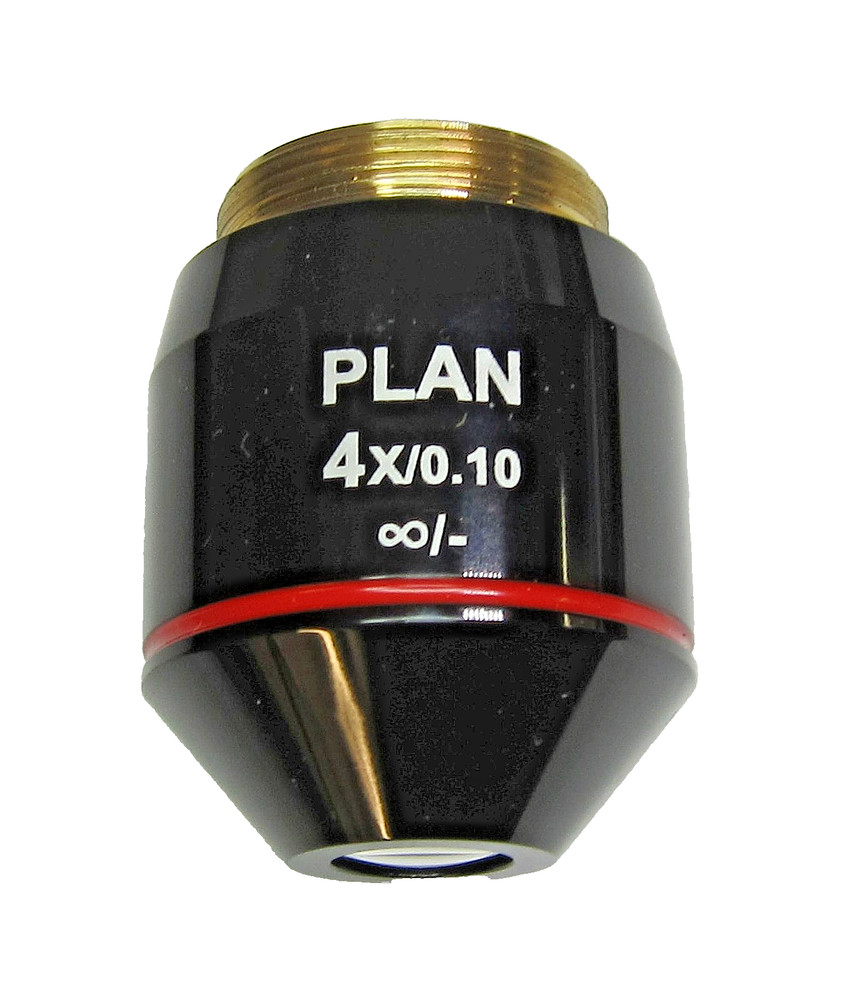 Genuine Accu-Scope Plan 4x/0.10 infinity/- Microscope Objective