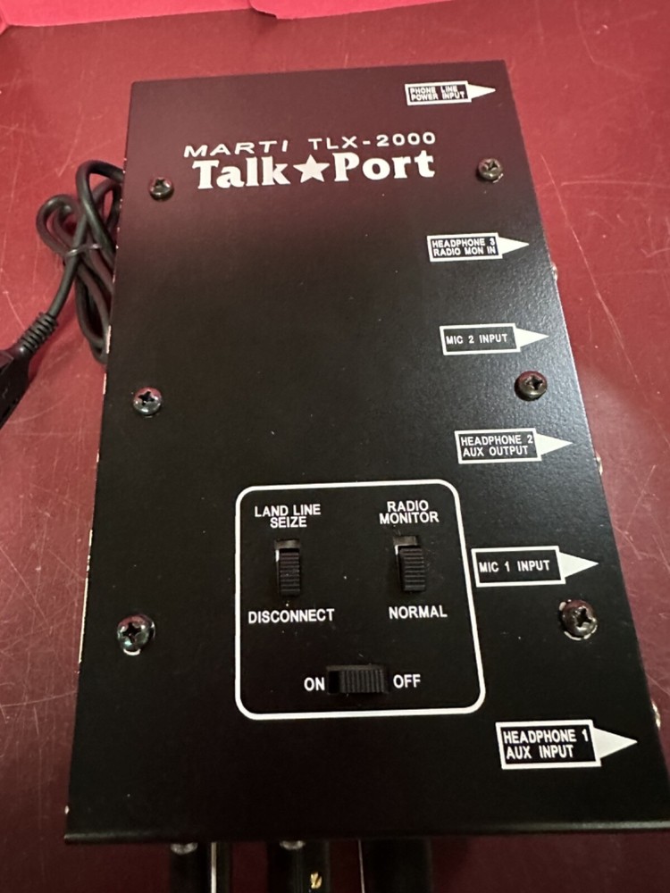 AS IS POWERS ON Marti Electronics TLX-2000 TalkPort Telephone Remote Unit