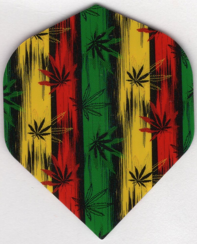 RASTA POT LEAF Standard Dart Flights: 3 per set