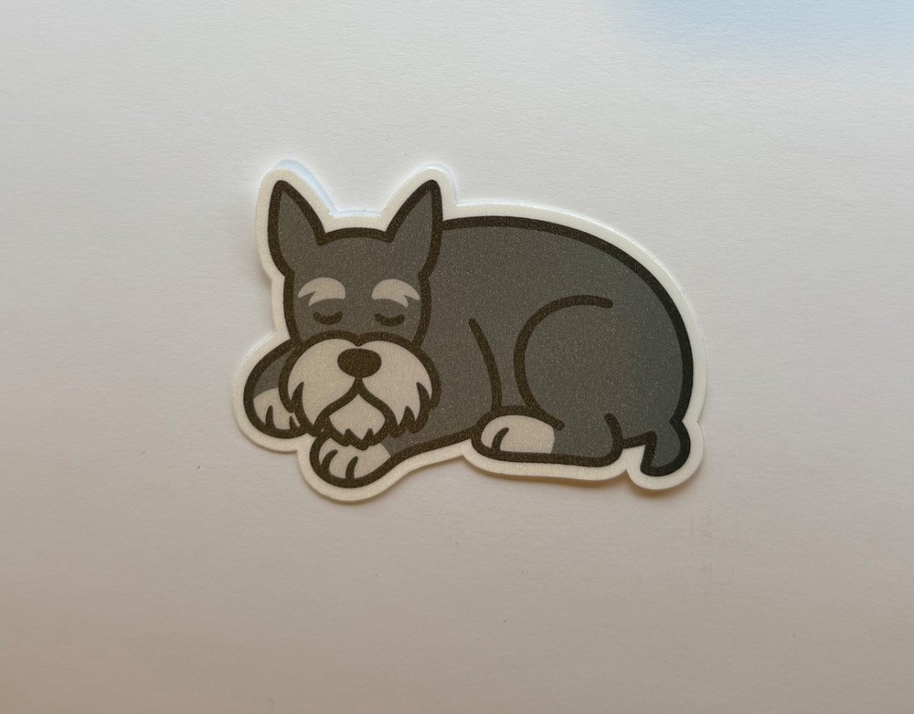 Schnauzer Sleeping Sticker