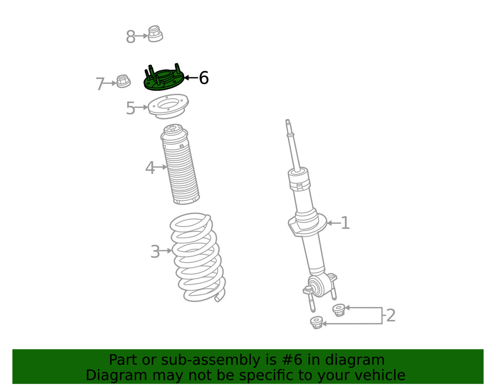 Genuine Ford Upper Mount MB3Z-18A099-E
