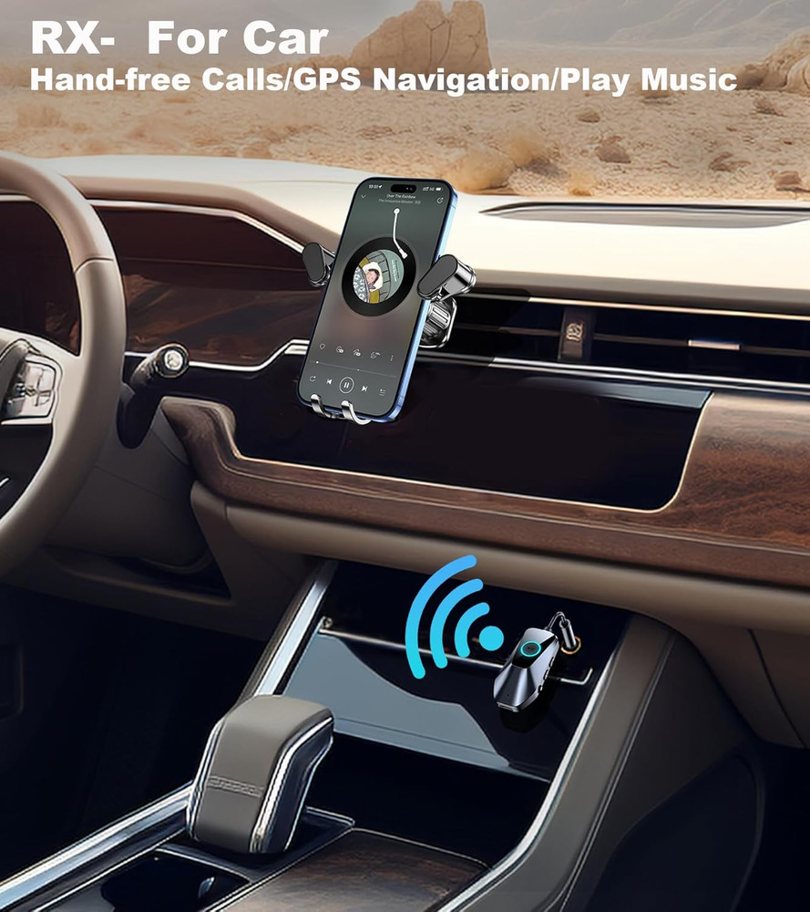 Bluetooth 5.3 Transmitter Receiver, Airplane Bluetooth Adapter for Headphones,