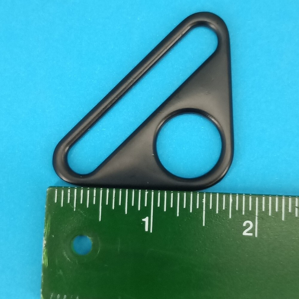 8 Pcs 2 Inch Triangle Buckles Adjuster Triangle D Rings Strap, Black