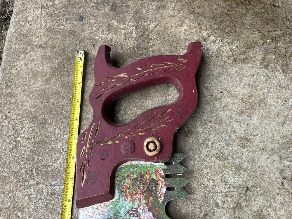 Antique Hand Saw Hand Painted