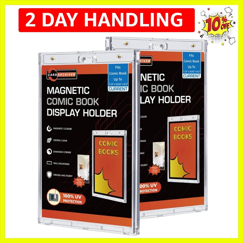 2ct Current Magnetic Display-Cases - Crystal Clear One Touch Comic-Book Holde...