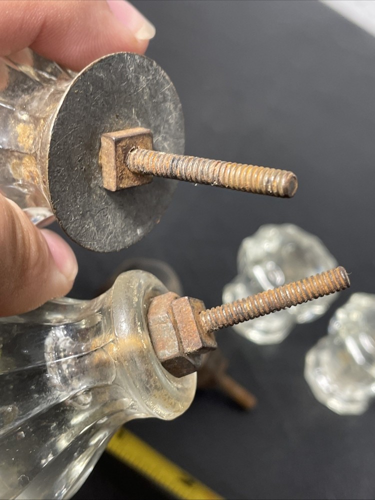 Vintage Clear Glass Crystal Cabinet &/Or Door Knobs 6, 10 & 12 sided Pulls
