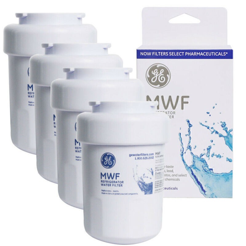 4 PACK New Genuine GE MWF MWFP GWF 46-9991 Smartwater Fridge Water Filter,US