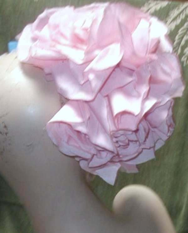 Vintage 1950's Christian DIOR Cocktail Hat w MASSIVE HUGE PINKS ROSES Paris NY