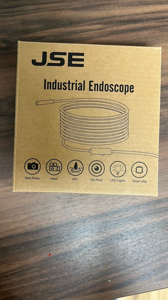 ENDOSCOPE CAMERA WITH LIGHT 16.4FT SEMI-RIGID CABLE WATERPROOF BORESCOPE SNAKE