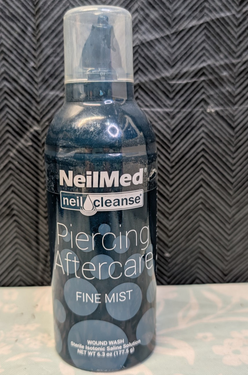 Neilmed Neil Cleanser Piercing Aftercare Fine Mist 6.3oz Wound Wash saline B67