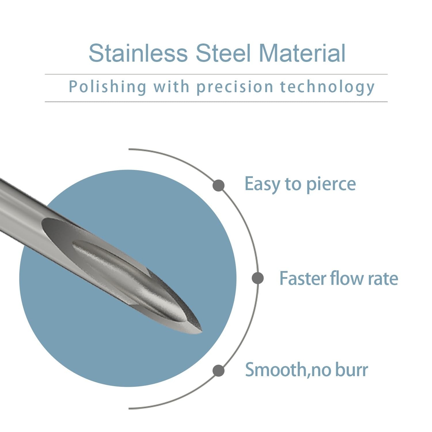 23 Gauge 1 Inch Needle,100 PCS Luer Lock Industrial Dispensing 23Ga-1 inch