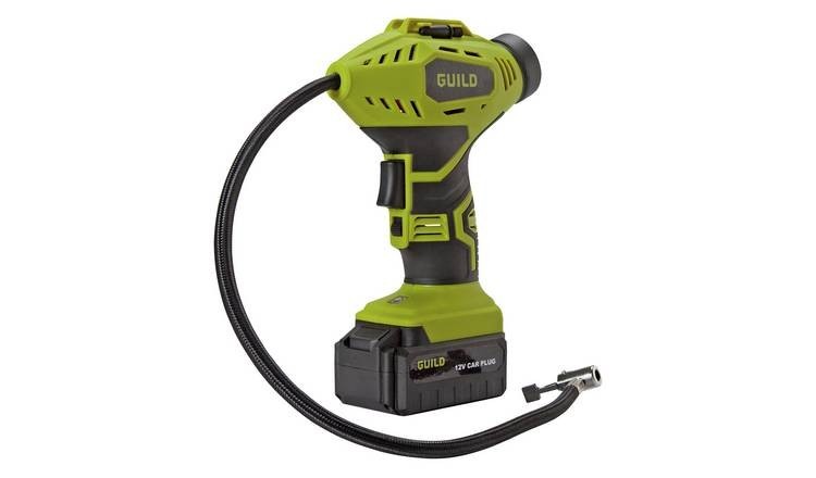 GUILD cordless tyre inflator 12v with accessories